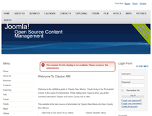 Tablet Screenshot of claytonnewmexico.net